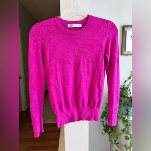 Zara Pink Crew Neck Sweater